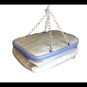Chain Hanging Metallic Travel Cosmetic Makeup Bag
